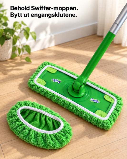 Gjenbrukbare moppekluter til Swiffer