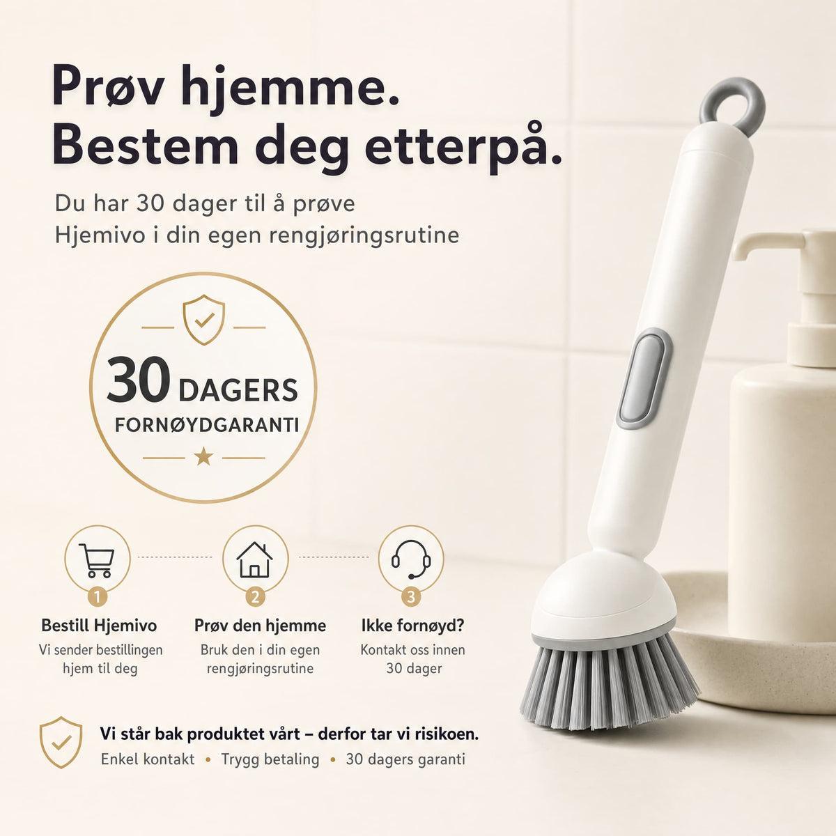 Hjemivo Roterende Oppvaskbørste